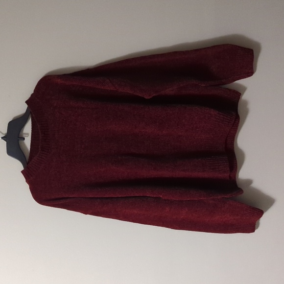 Cousin Johnny Sweaters - Dark Red Mock Turtleneck Sweater - Cousin Johnny - Large